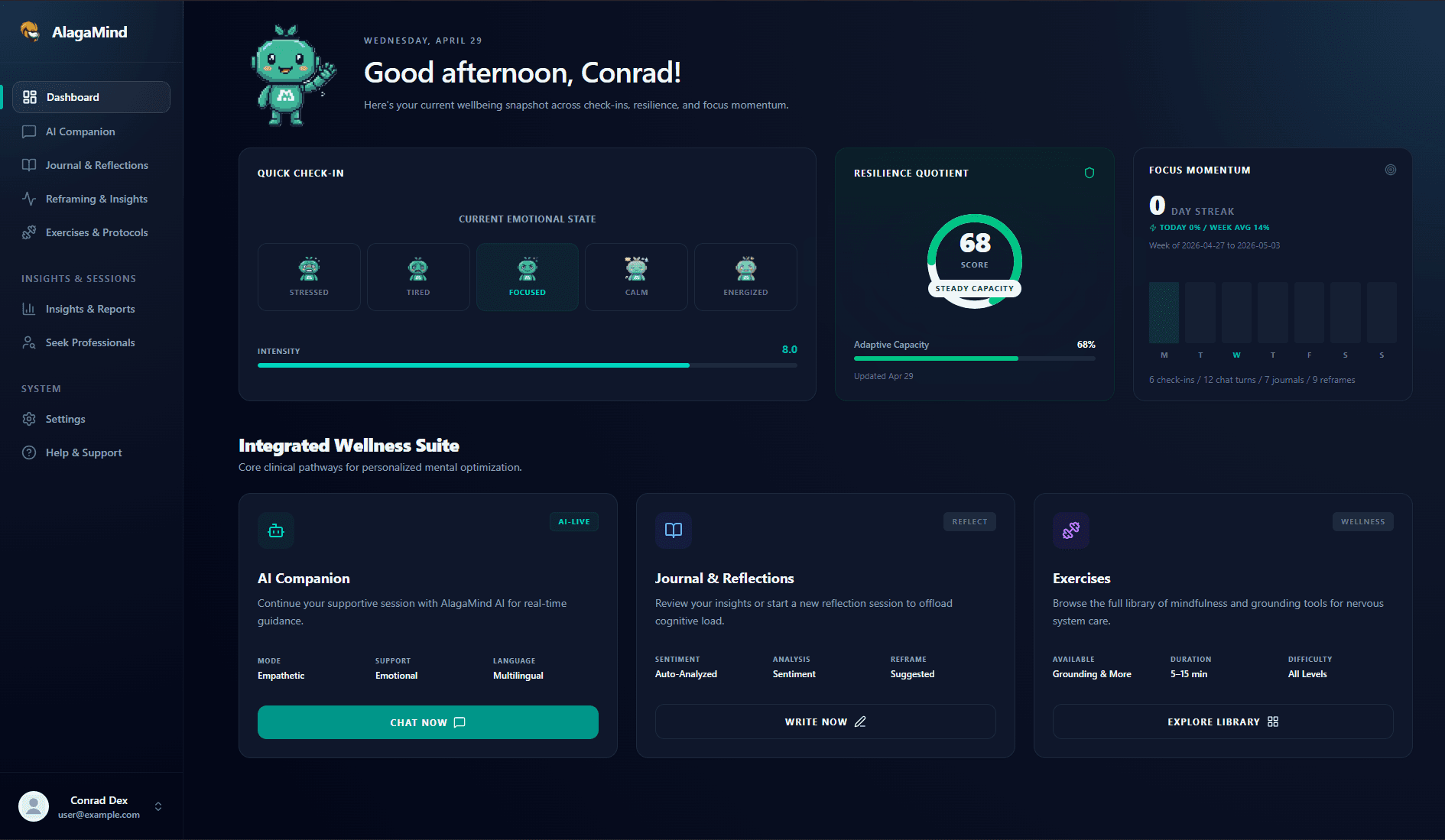 AlagaMind dashboard preview